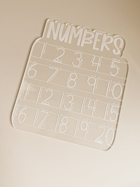 Number Tracing Board