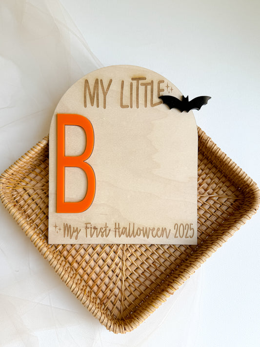 First Halloween Footprint Board